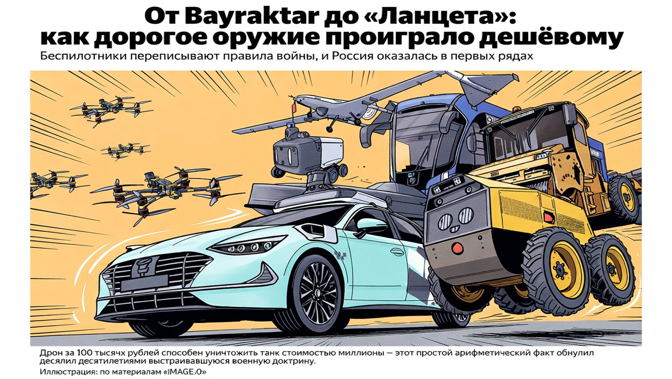 От Bayraktar до «Ланцета»: как дорогое оружие проиграло дешёвому