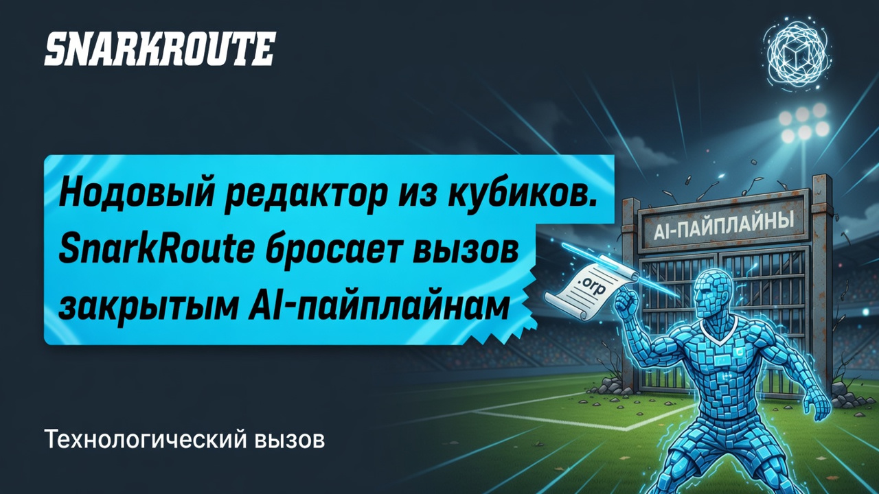 Нодовый редактор из кубиков. SnarkRoute бросает вызов закрытым AI-пайплайнам